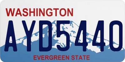WA license plate AYD5440