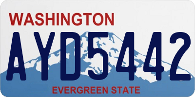WA license plate AYD5442