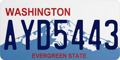 WA license plate AYD5443
