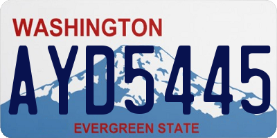 WA license plate AYD5445