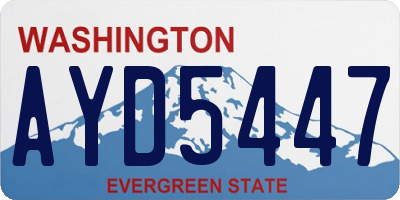 WA license plate AYD5447