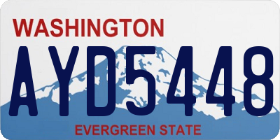 WA license plate AYD5448