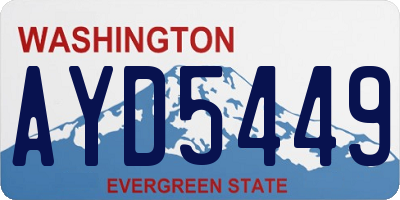 WA license plate AYD5449