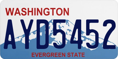 WA license plate AYD5452