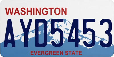 WA license plate AYD5453