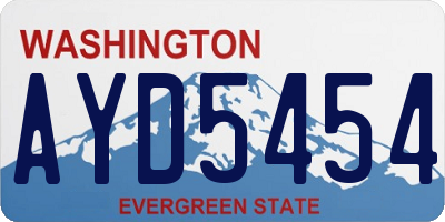 WA license plate AYD5454