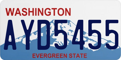 WA license plate AYD5455