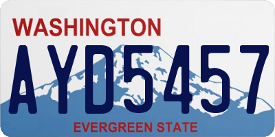 WA license plate AYD5457