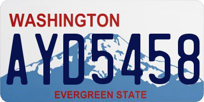 WA license plate AYD5458