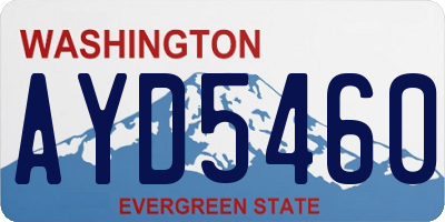 WA license plate AYD5460