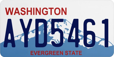 WA license plate AYD5461