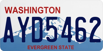 WA license plate AYD5462