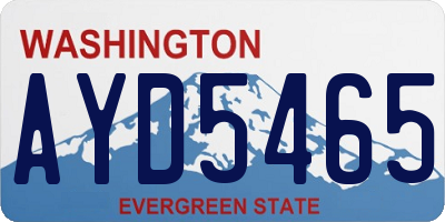 WA license plate AYD5465
