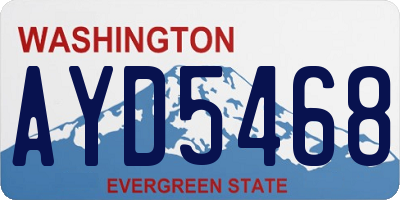 WA license plate AYD5468