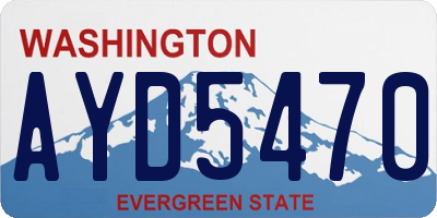 WA license plate AYD5470