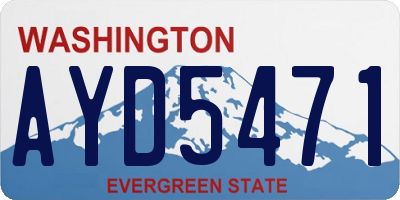 WA license plate AYD5471