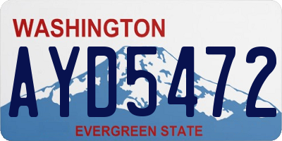 WA license plate AYD5472