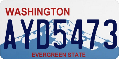 WA license plate AYD5473