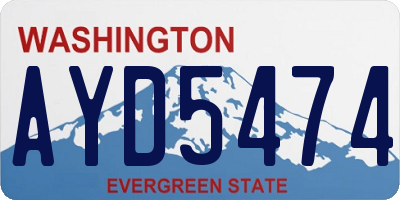 WA license plate AYD5474