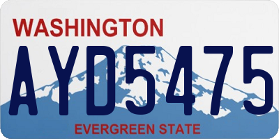 WA license plate AYD5475