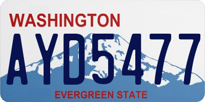 WA license plate AYD5477