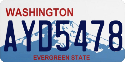 WA license plate AYD5478