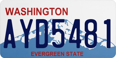 WA license plate AYD5481