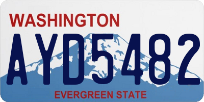 WA license plate AYD5482