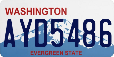 WA license plate AYD5486