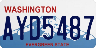 WA license plate AYD5487