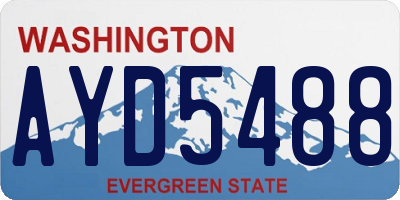 WA license plate AYD5488