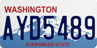 WA license plate AYD5489