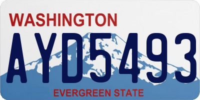 WA license plate AYD5493