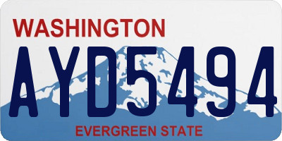 WA license plate AYD5494