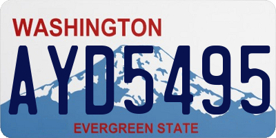 WA license plate AYD5495