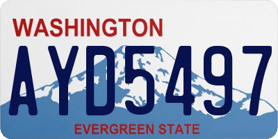 WA license plate AYD5497