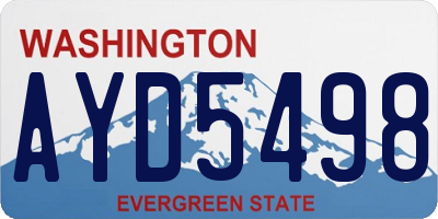 WA license plate AYD5498