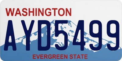 WA license plate AYD5499
