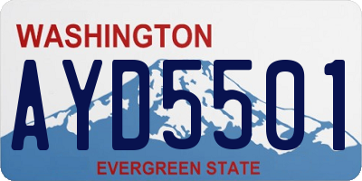 WA license plate AYD5501