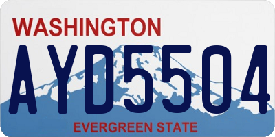 WA license plate AYD5504