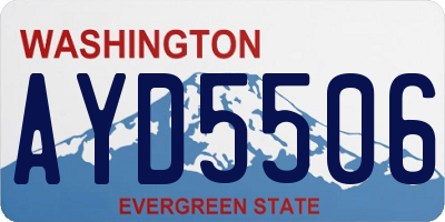 WA license plate AYD5506