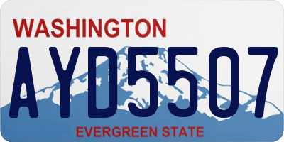 WA license plate AYD5507