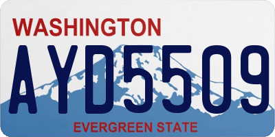 WA license plate AYD5509