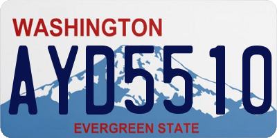 WA license plate AYD5510