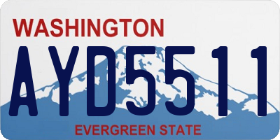 WA license plate AYD5511