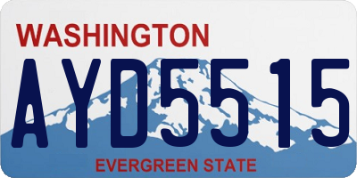 WA license plate AYD5515