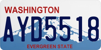 WA license plate AYD5518
