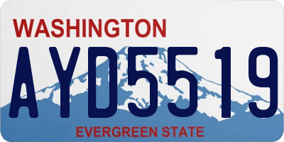 WA license plate AYD5519