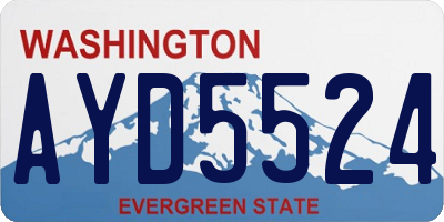 WA license plate AYD5524