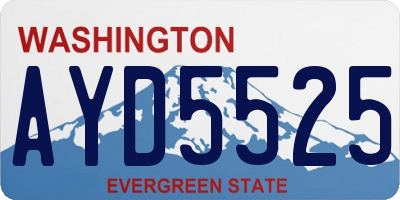 WA license plate AYD5525
